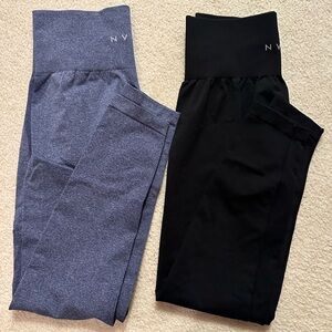 NVGTN WORKOUT LEGGINGS colors blue & black size M